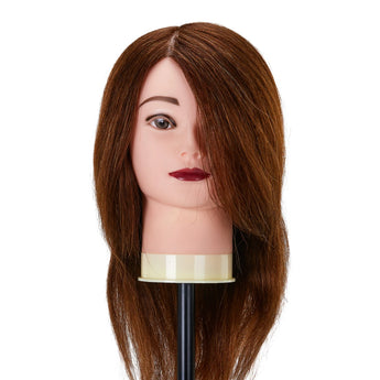 Head for hairdressers training Gabbiano WZ1 natural hair, color 4H, length 16"