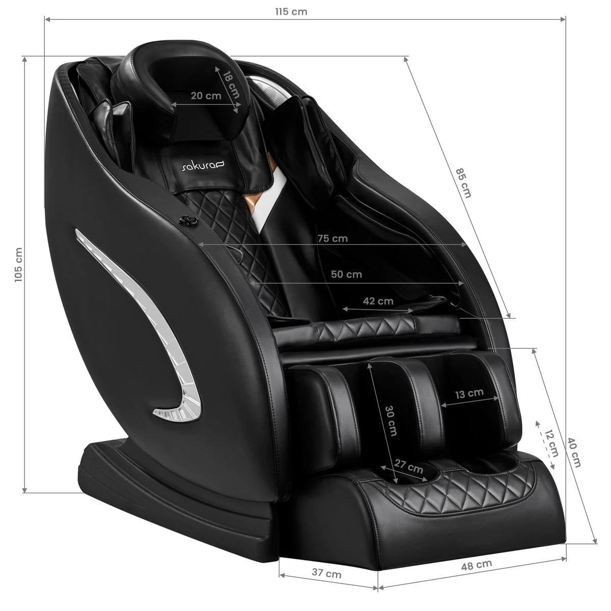 Sakura Massageliege Classic 305, Schwarz