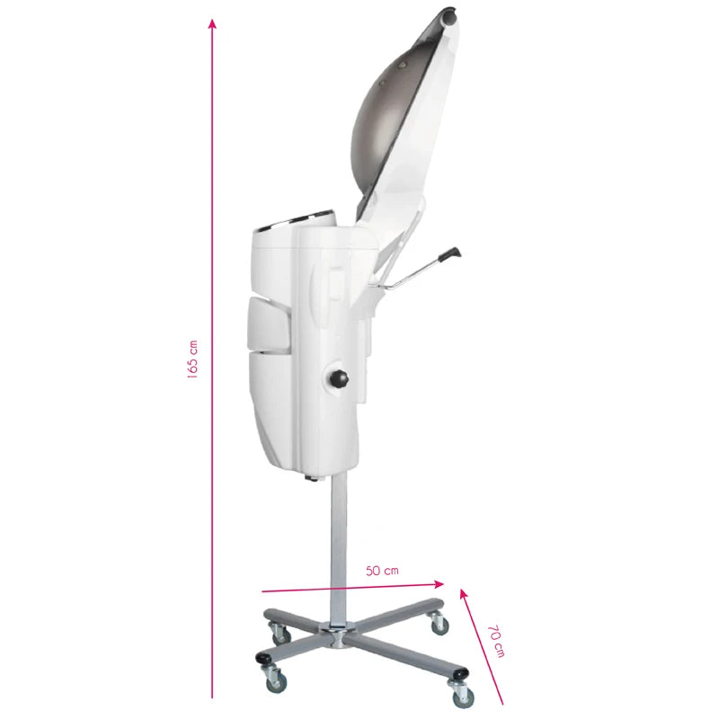 Gabbiano white standing hairdressing sauna with active ozone