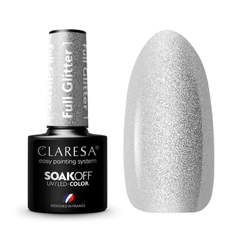 Claresa hibridinis nagų lakas FULL GLITTER 1, 5 ml