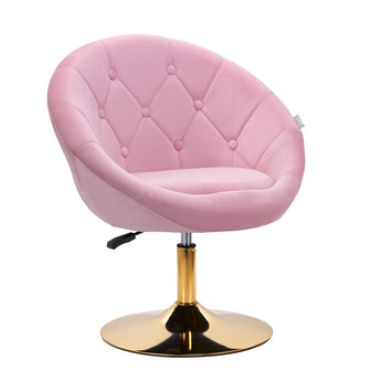 4Rico swivel chair QS-BL12G pink-gold