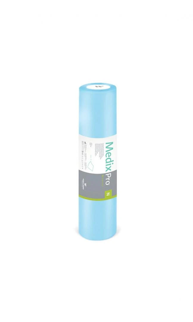 NON-woven bedsheet in roll with perforation Medixpro 60cm x 50m -BLUE