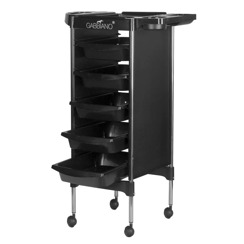 Парикмахерская тележка, Gabbiano FX11-5, чёрная