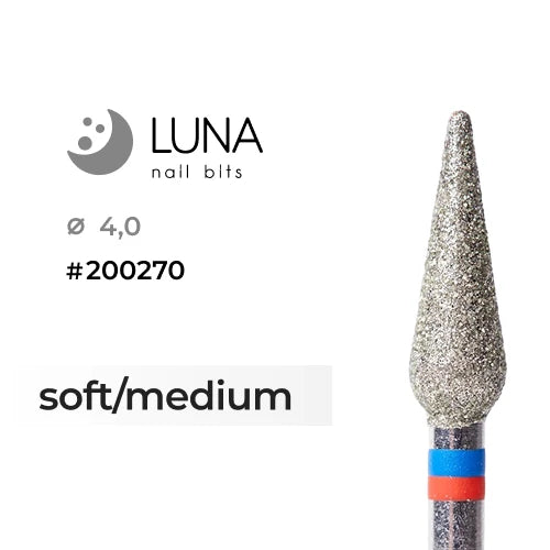 Diamond Cone Drill Bit - 4.0mm/12, Red/Medium