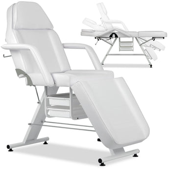 Aria Bianco behandelstoel met dienbladen, wit