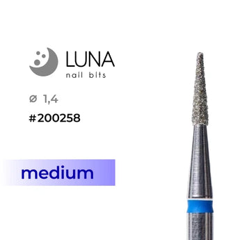 Diamond Cone Drill Bit, 1.4 mm, Blue (Medium Grit)