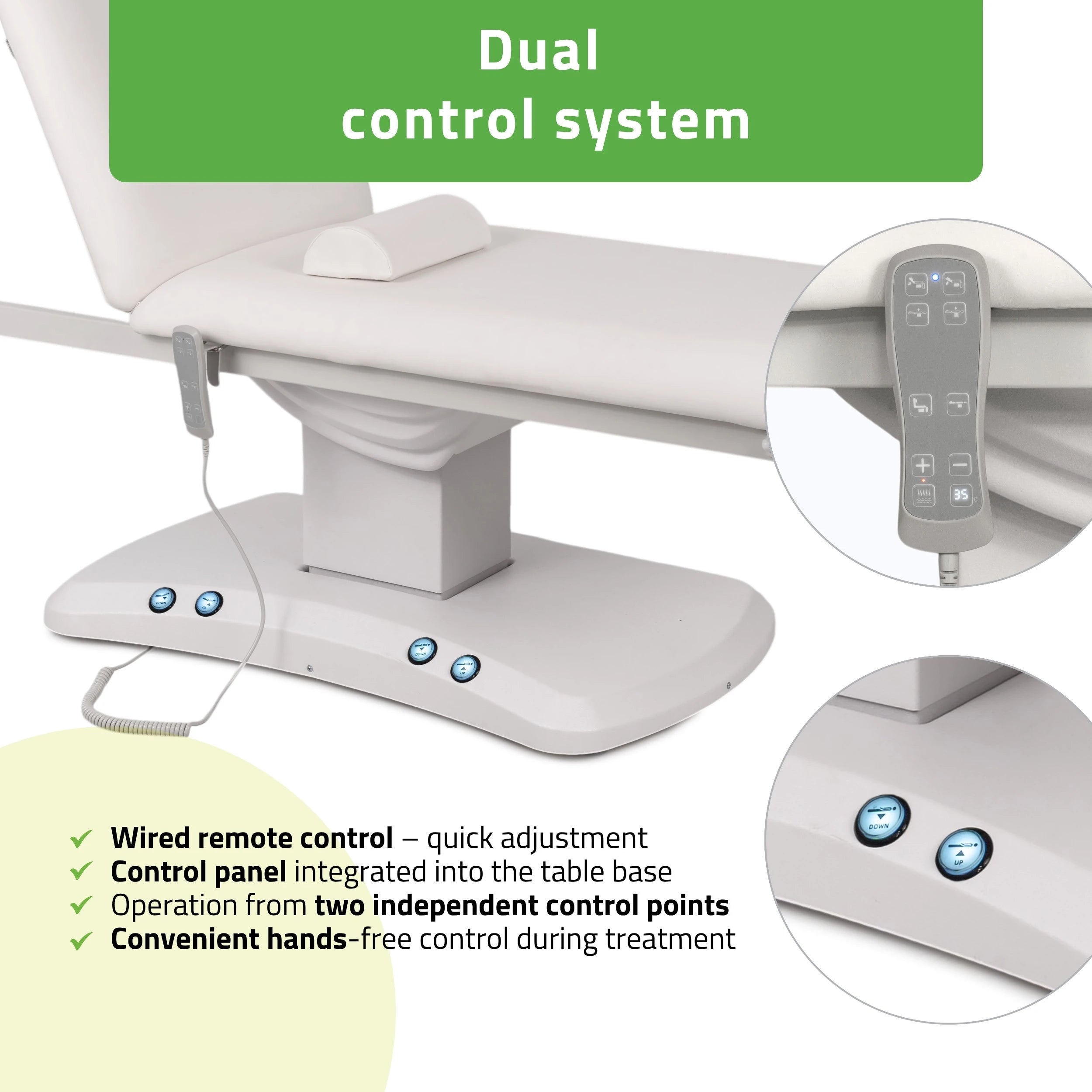 Electric treatment table Estella ERGO 2, k701 white – 2 motors