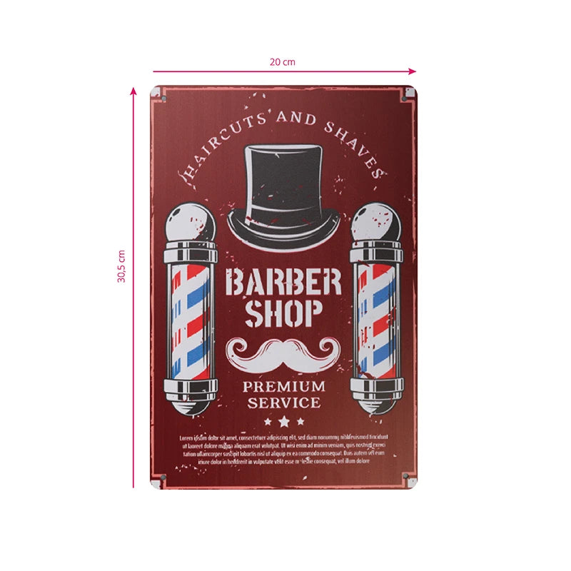 Dekorativ barberskilt B030