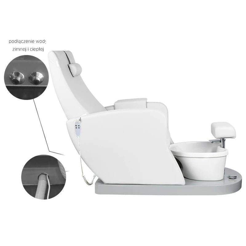 Azzurro Pedikīra krēsls 016, balts