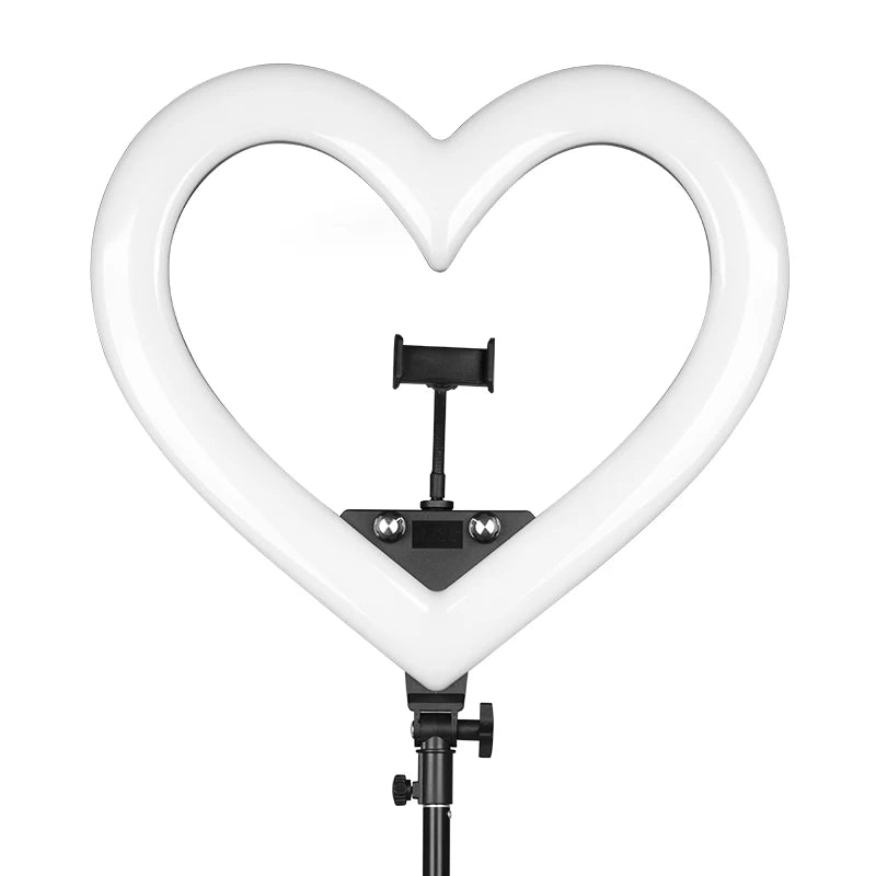 LED lamp, black, heart shaped