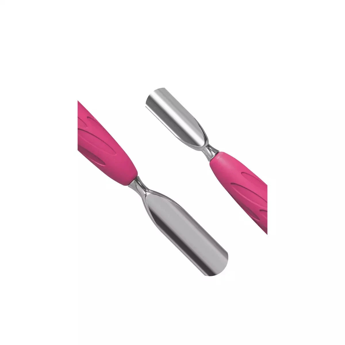 STALEKS Manicure Pusher Gummy mit Silikongriff UNIQ 10 TYPE 1, abgerundeter breiter und abgerundeter schmaler Pusher