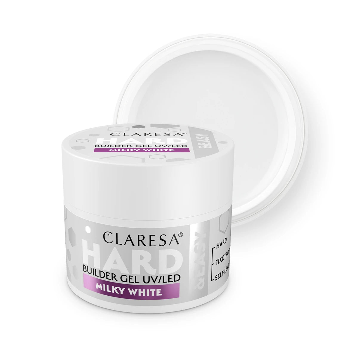 Claresa Hard&Easy Builder Gel, Milky White, 45g