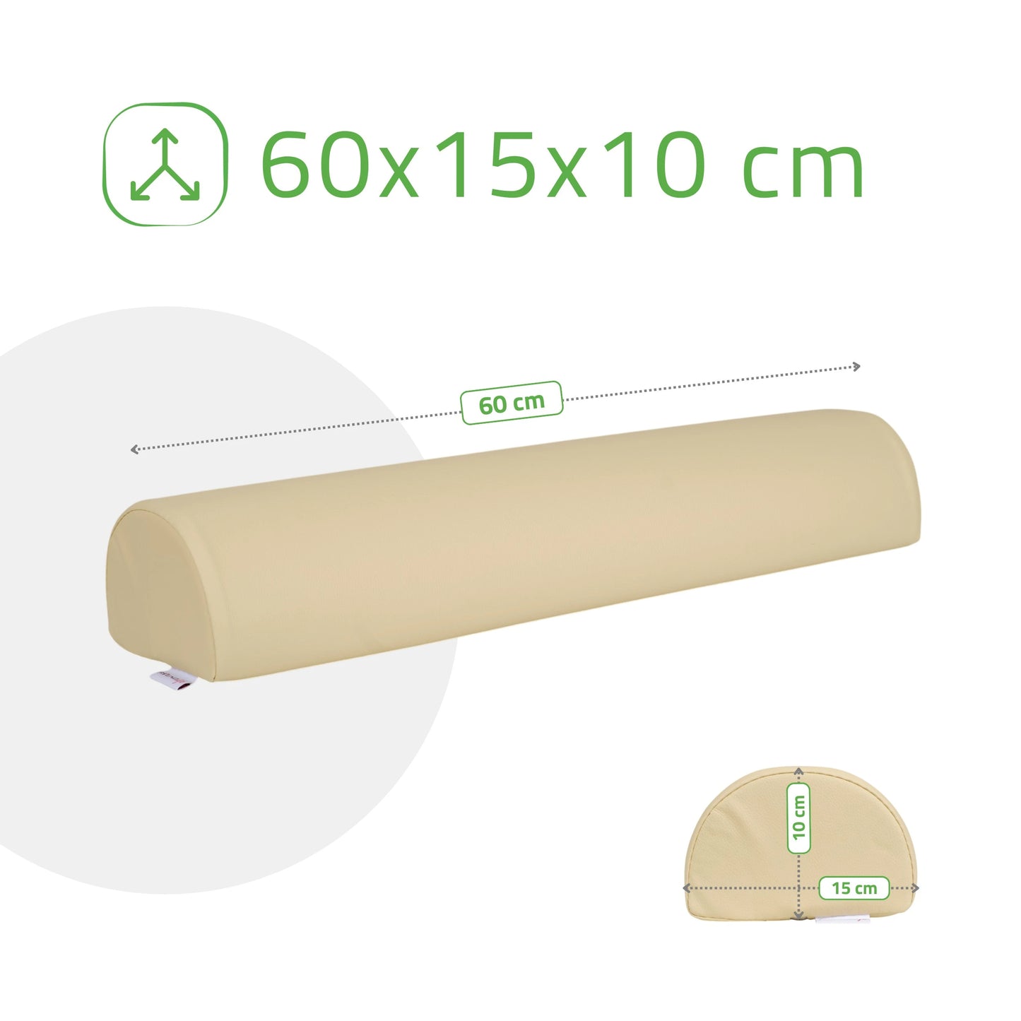 Poolümmargune massaažirull 60x15x10, K533 beež