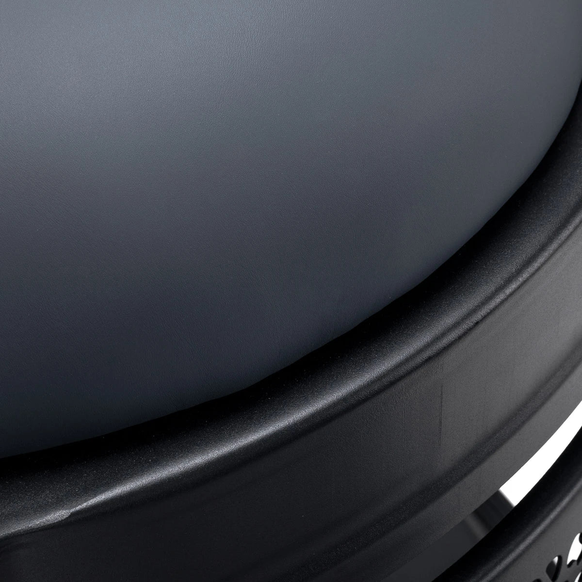 Barbershop chair Gabbiano Niccolo, graphite colour, without decorative buttons