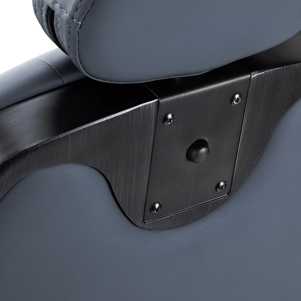 Gabbiano Francesco Graphite barber chair with brushed black frame