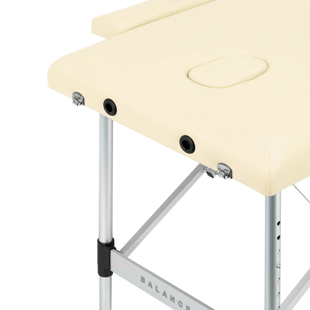 Balance aluminium opvouwbare massagetafel 2-delig, crème