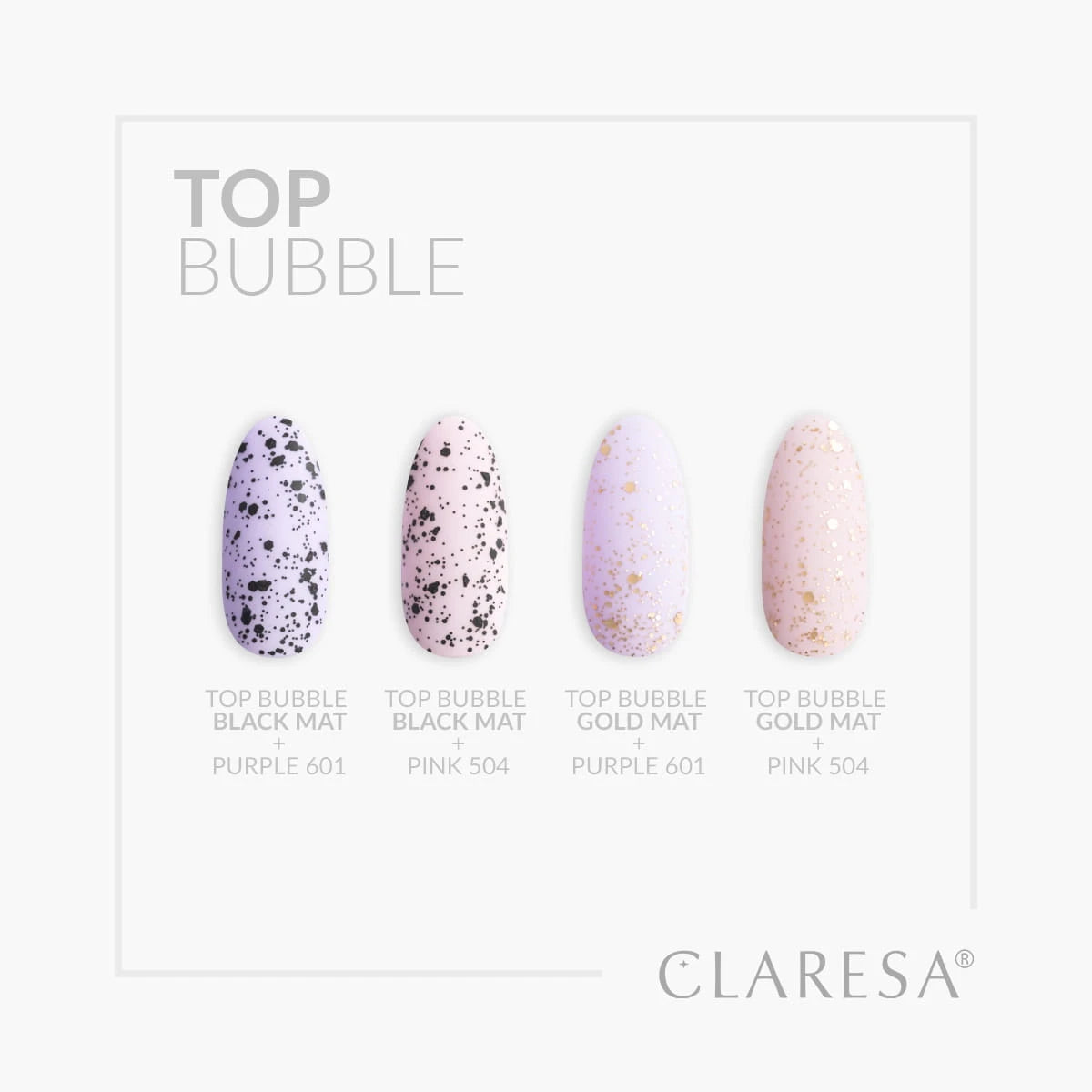 Claresa Top Bubble Gold Matt No Wipe, 5g