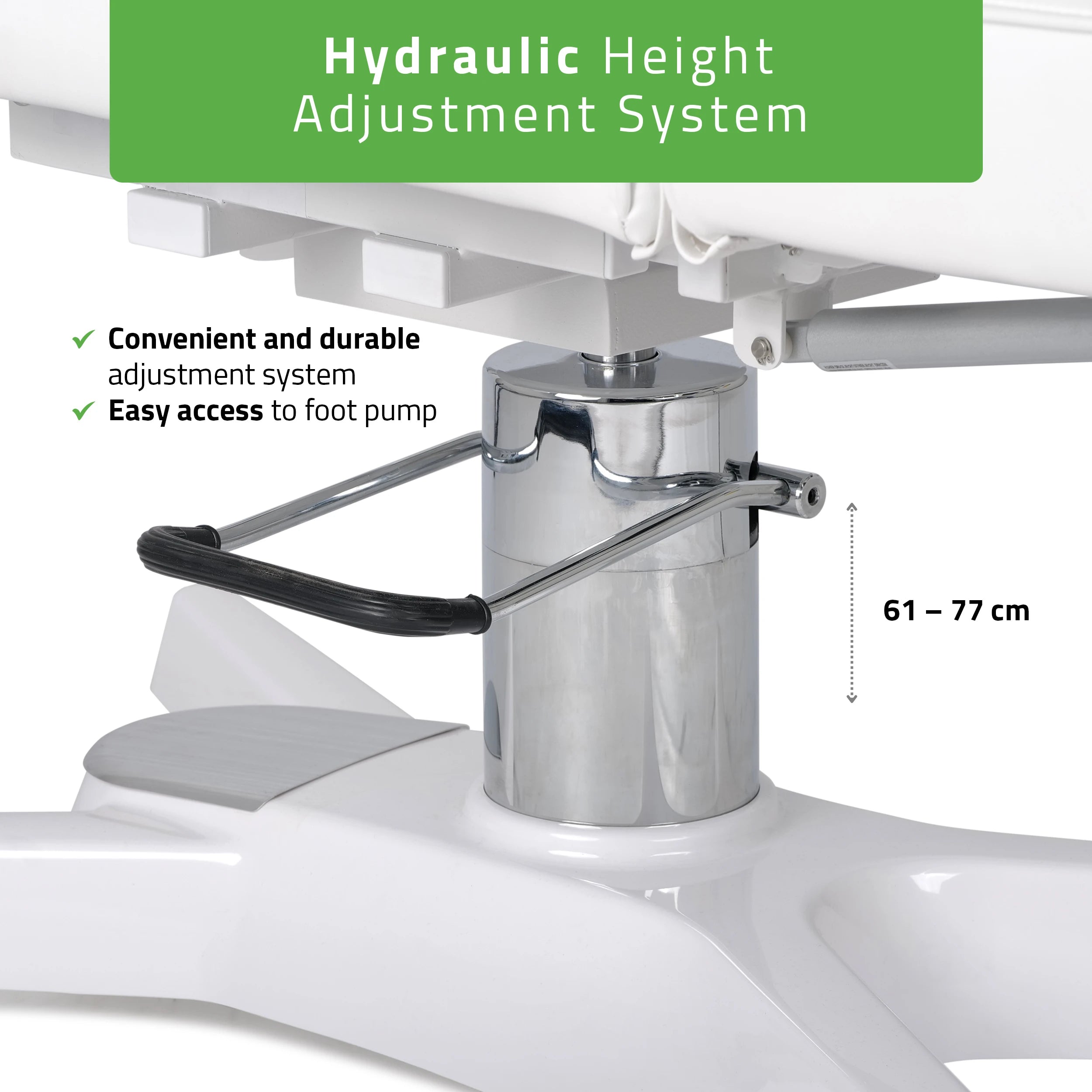 MAX Bianco hydraulinen hoitotuoli pneumaattisella säädöllä