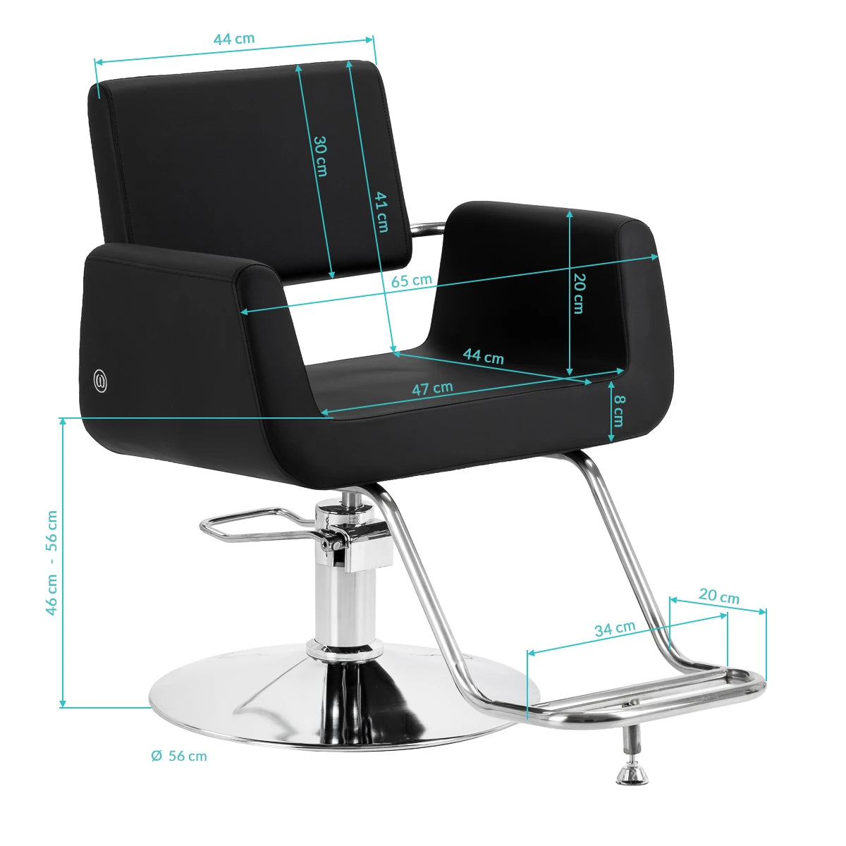 Hairdressing chair Omega Lyra black