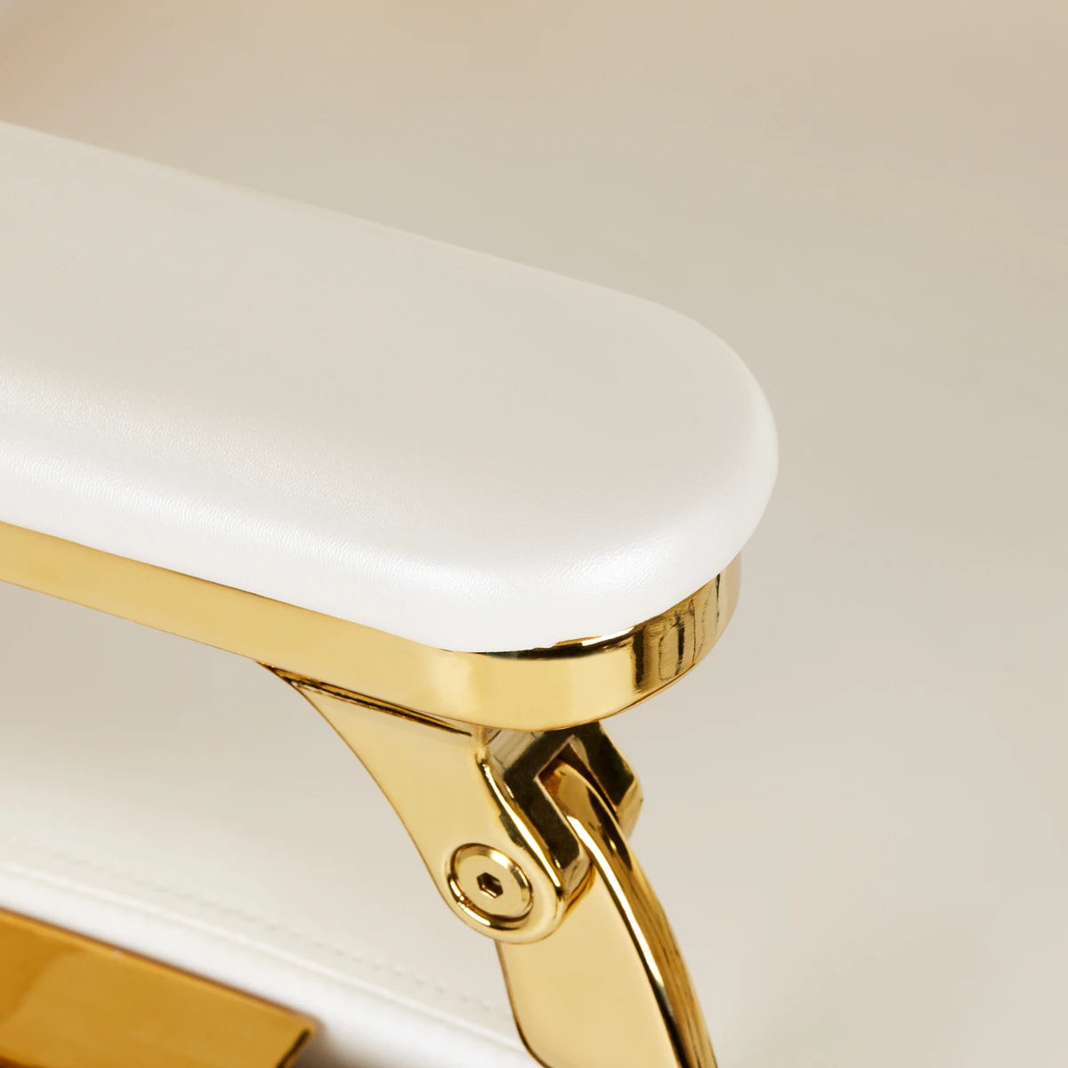 Barber Chair Gabbiano Francesco Gold white