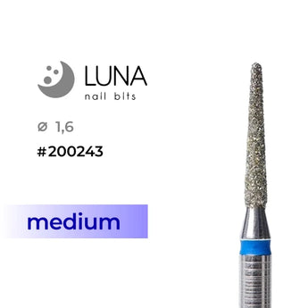Luna Bits Diamantfräser Rundkegel 1,6-10, Blau, Medium Körnung