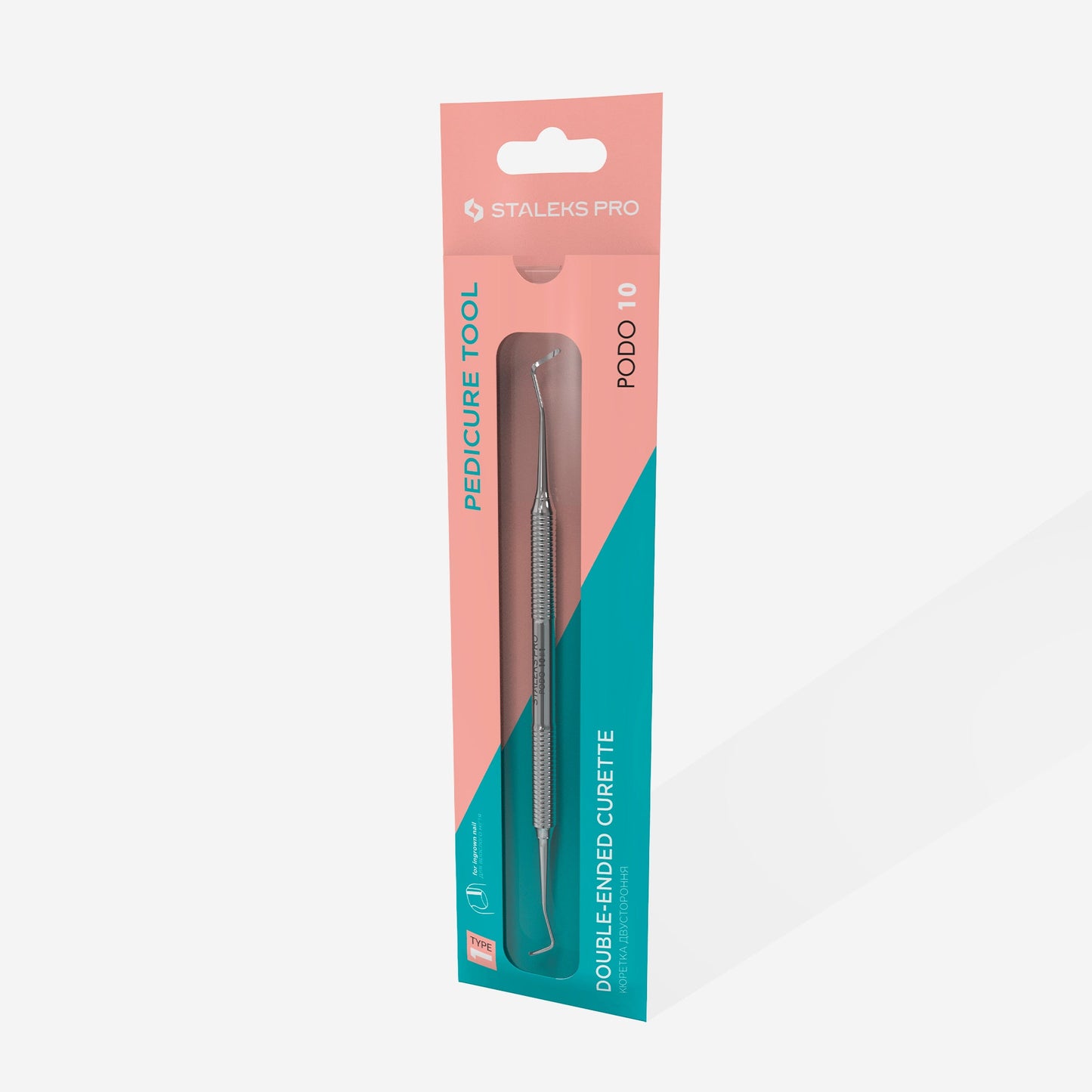 Pedicure pusher PODO 10 type 1 (double-side curette) [PP-10/1]