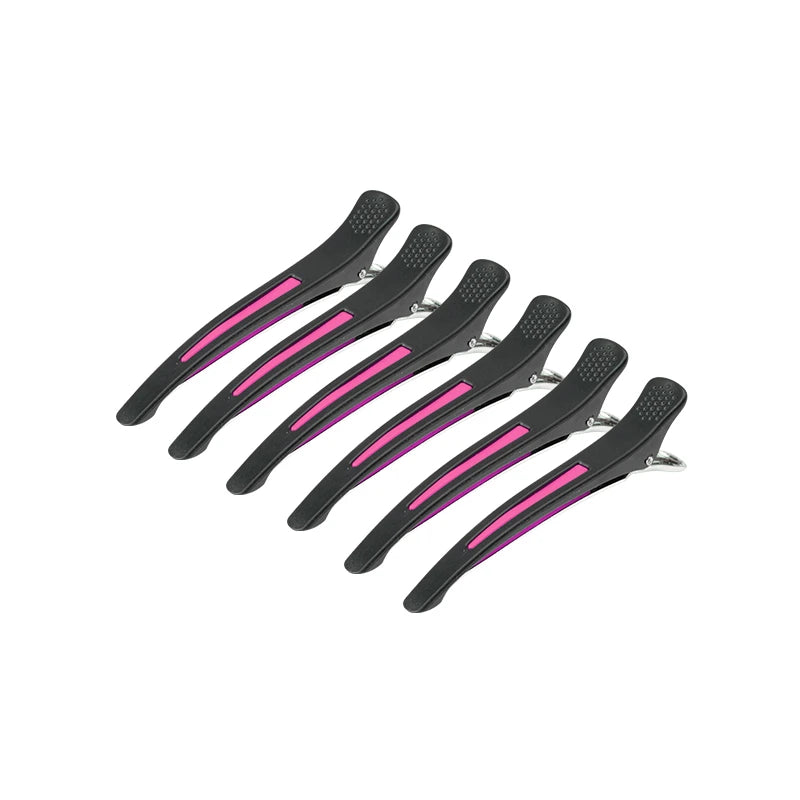 Clamps hairdressing clips for hair e-13 6 pcs 11.5 cm mix neon