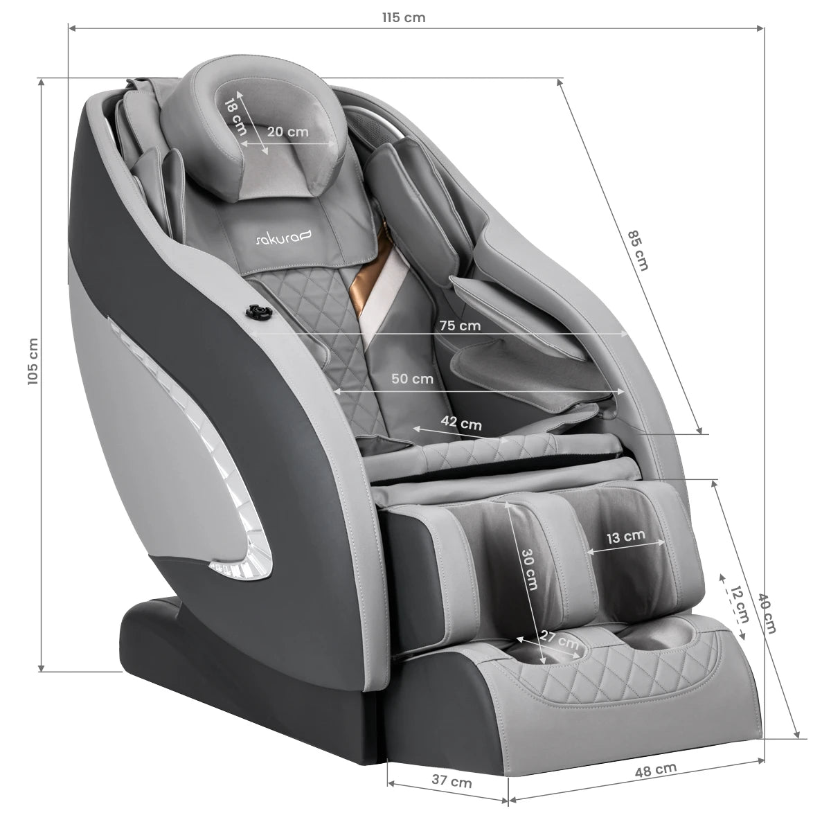 Sakura massage chair Classic 305 gray