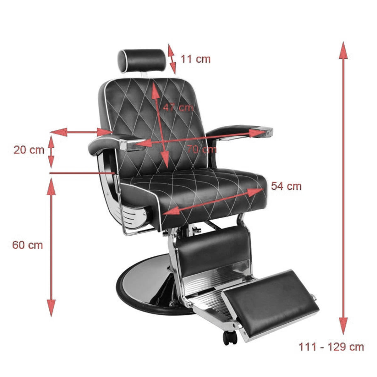 fauteuil Barbier Gabbiano noir Imperial