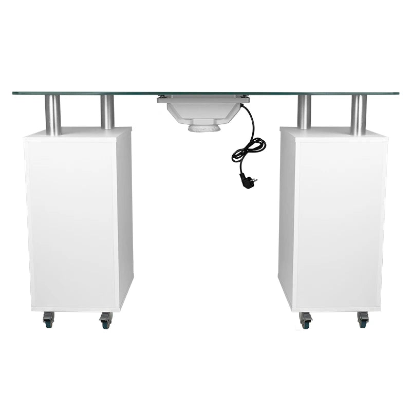 Cosmetic desk glass 317 white with an absorber