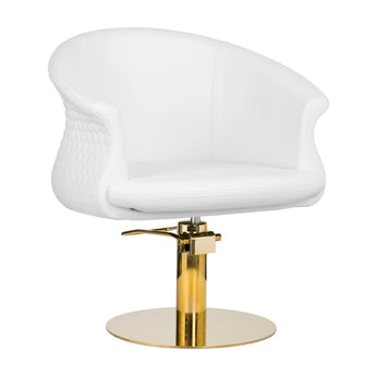Hairdressing chair GABBIANO VERSAL GOLD WHITE