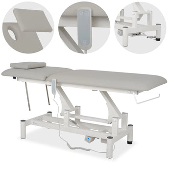 Optima therapy table, electric height adjustment with hand remote – Satin Comfort k729 grey