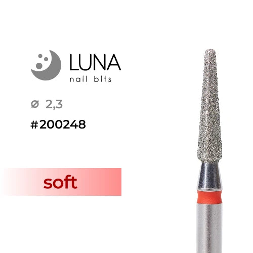 Luna Bits Diamanten freesstift kegel 2,3-10 mm rood fijn