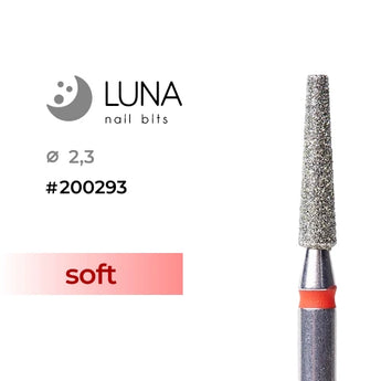 Luna Bits Diamantfräser Stumpfkegel 2,3 10, Rot Fine Grit