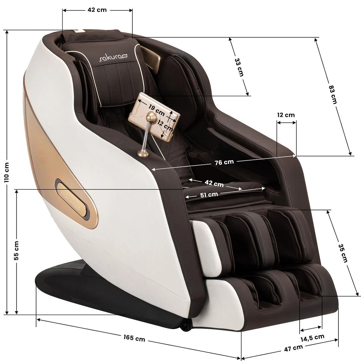 Массажное кресло Sakura Comfort Plus 806 коричневое