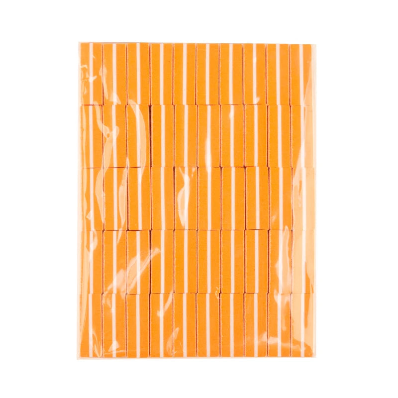 Мини Полировочный блок для ногтей, оранжевый, 50 шт.