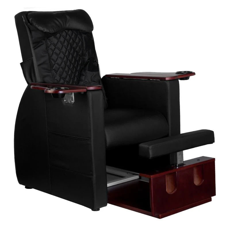 Azzurro Pedikürstuhl 101 mit Rückenmassage, Schwarz