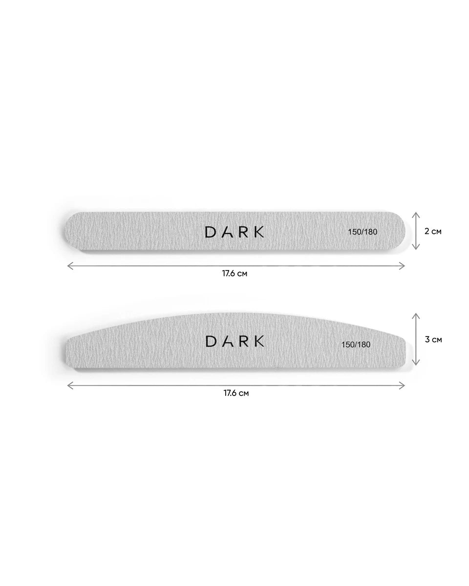 DARK by Rior Nagu vīļu komplekts, ovāls uz porolona, pelēks, 25 gab., 150/180 grīts
