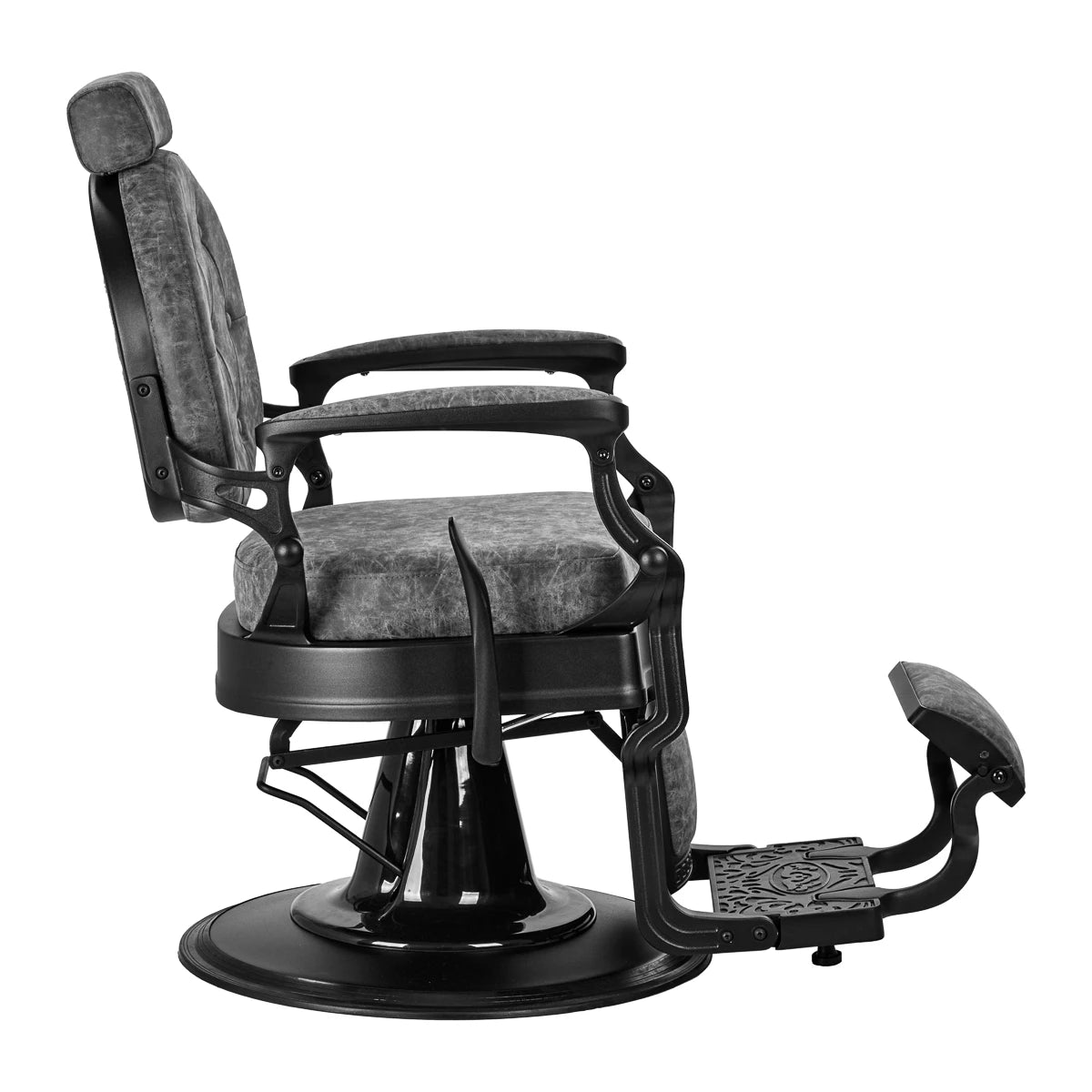 Hairdressing chair Gabbiano President Old Leather gray
