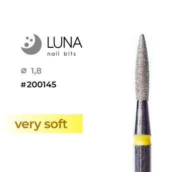 Luna Bits Dimanta frēzes uzgalis Liesma 1,8-8, dzeltena