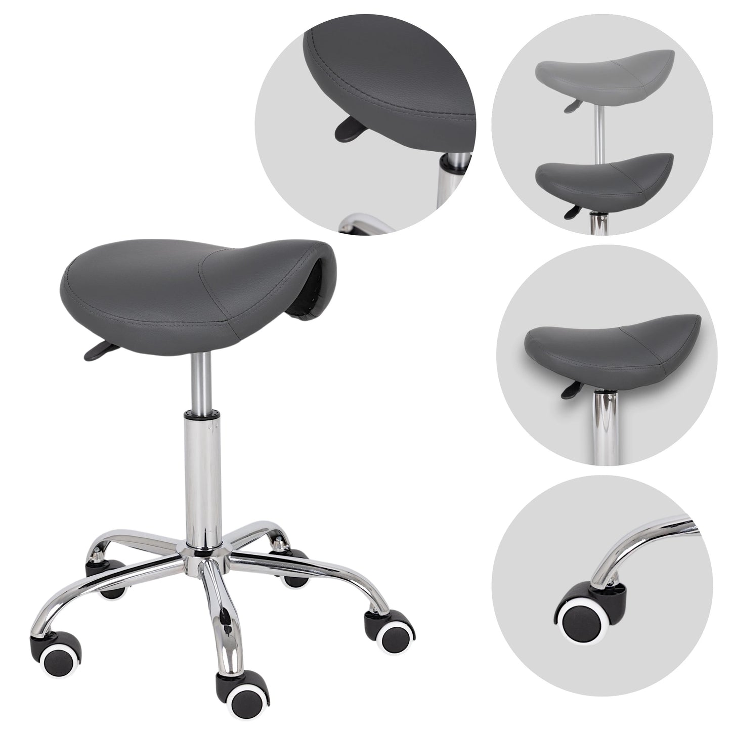Sattelstuhl LOFI, Comfy Base k521 Grau