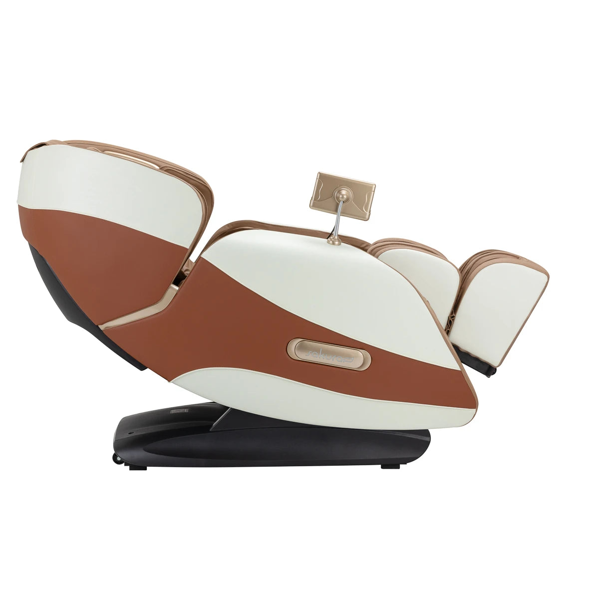 Массажное кресло Sakura Luxury 808, белое с бежевым