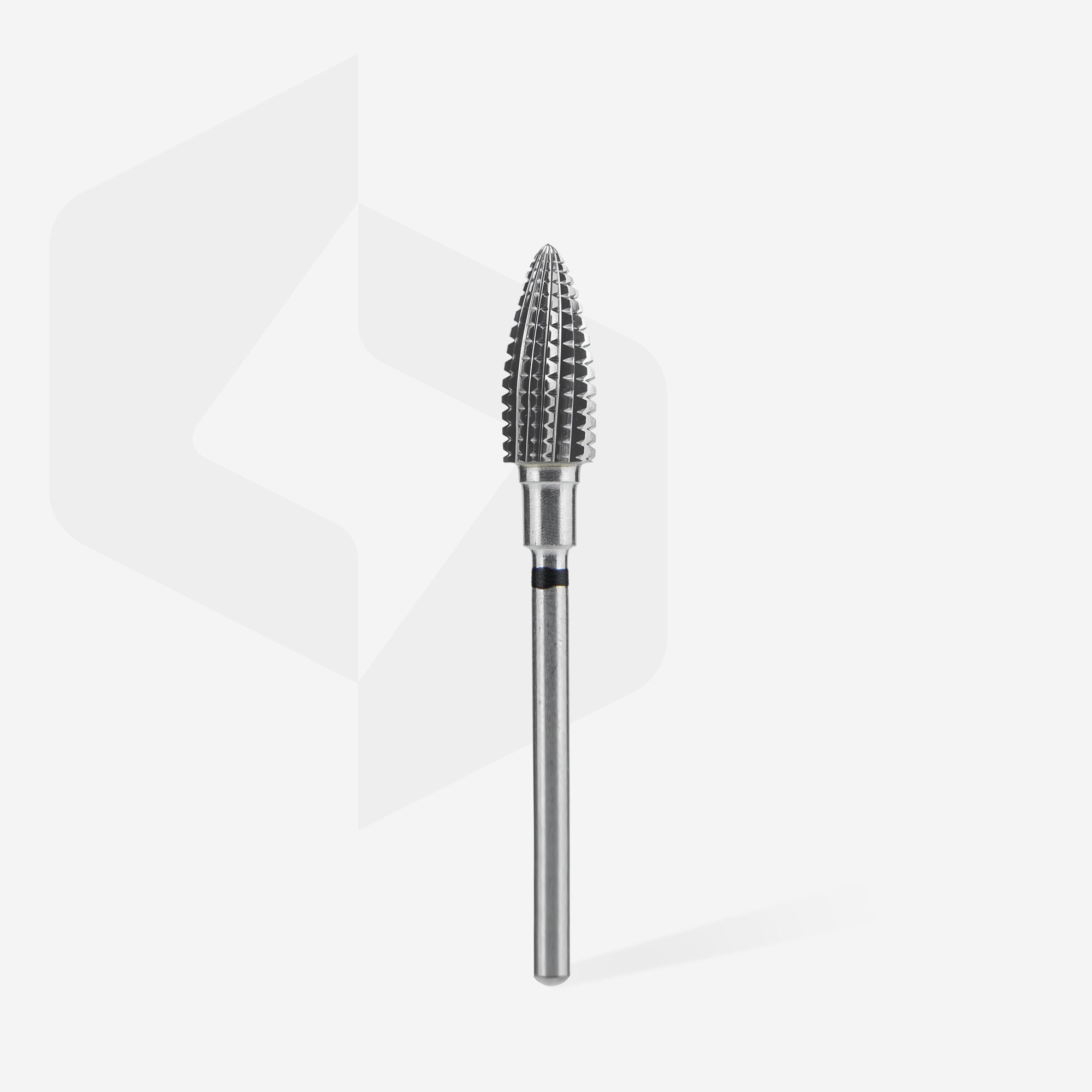STALEKS EXPERT Carbide nail drill bit pine cone black hard, head diameter 6 mm, working part 14 mm - black / coarse