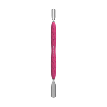 STALEKS Manicure Pusher Gummy mit Silikongriff UNIQ 10 TYPE 1, abgerundeter breiter und abgerundeter schmaler Pusher