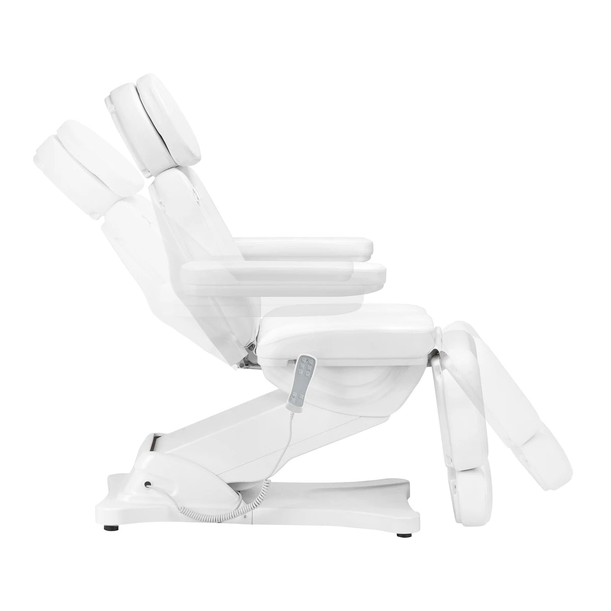 Kosmetoloģijas krēsls - kušete SILLON CLASSIC, 3 motori, ar sildīšanu, balts