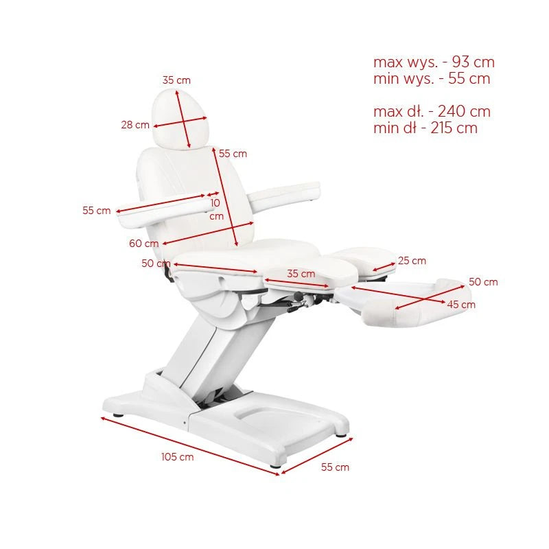 Pedikürstuhl 872S PEDI, 3 Motoren, weiß
