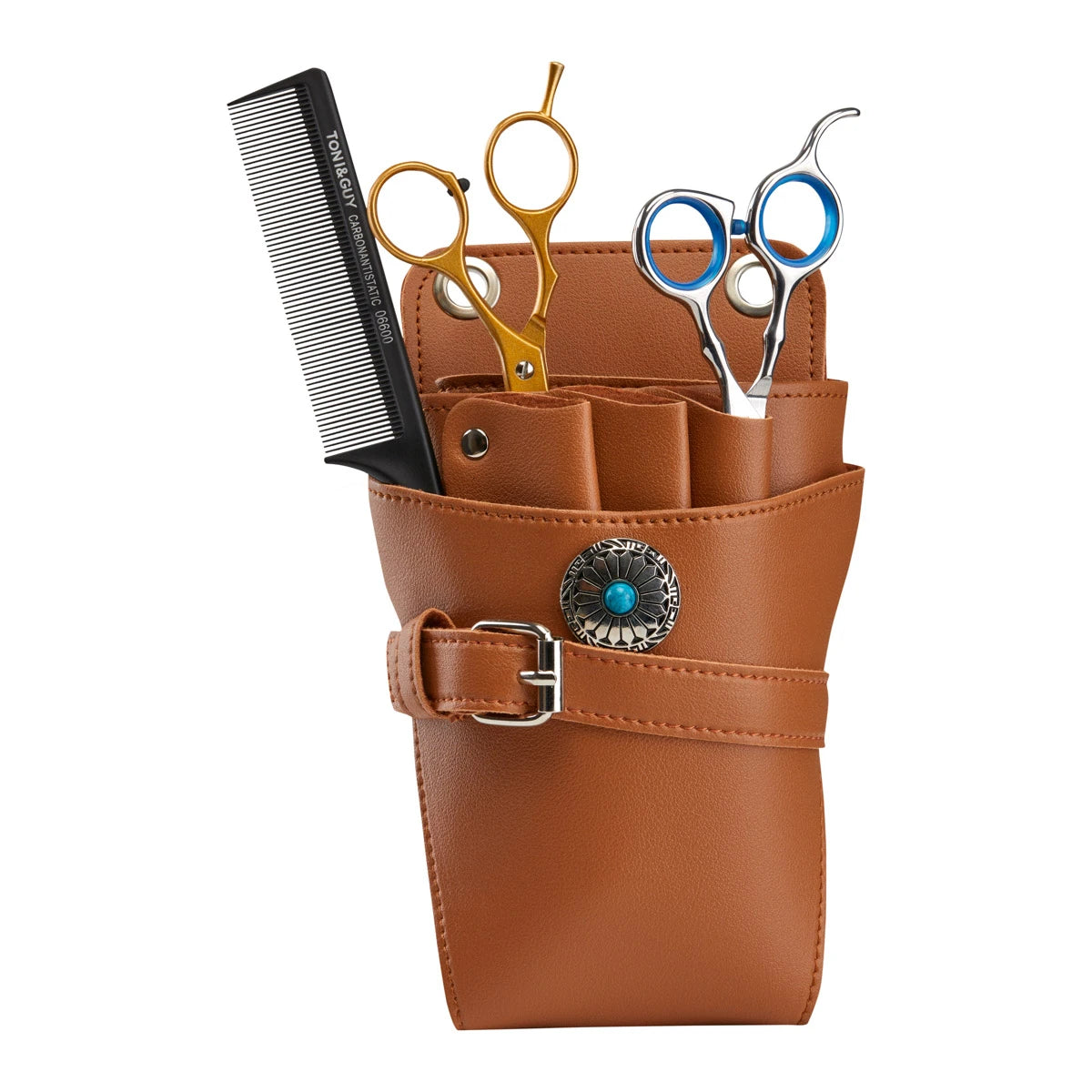 Holster-Gürtel für Haarscheren T14, Braun