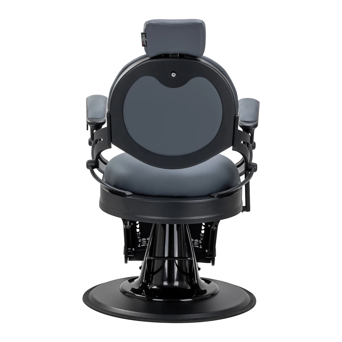 Barbershop chair Gabbiano Niccolo, graphite colour, without decorative buttons