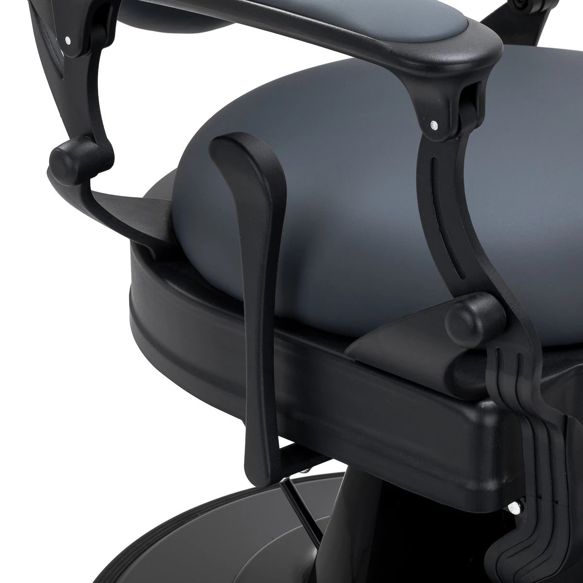 Barbershop chair Gabbiano Niccolo, graphite colour, without decorative buttons