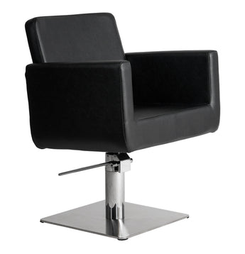 CHIC Q Barber Chair with Square Base, Black